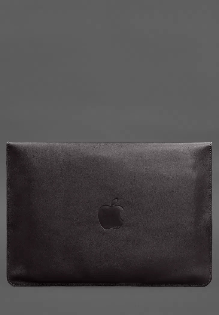 Leather envelope case with magnets for MacBook 15 inch Dark brown crust - BN-GC-11-choko