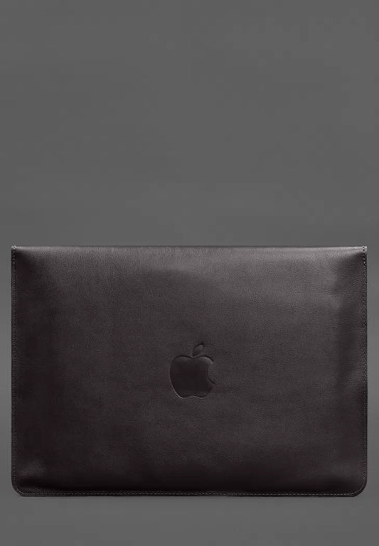 Leather envelope case with magnets for MacBook 15 inch Dark brown crust - BN-GC-11-choko