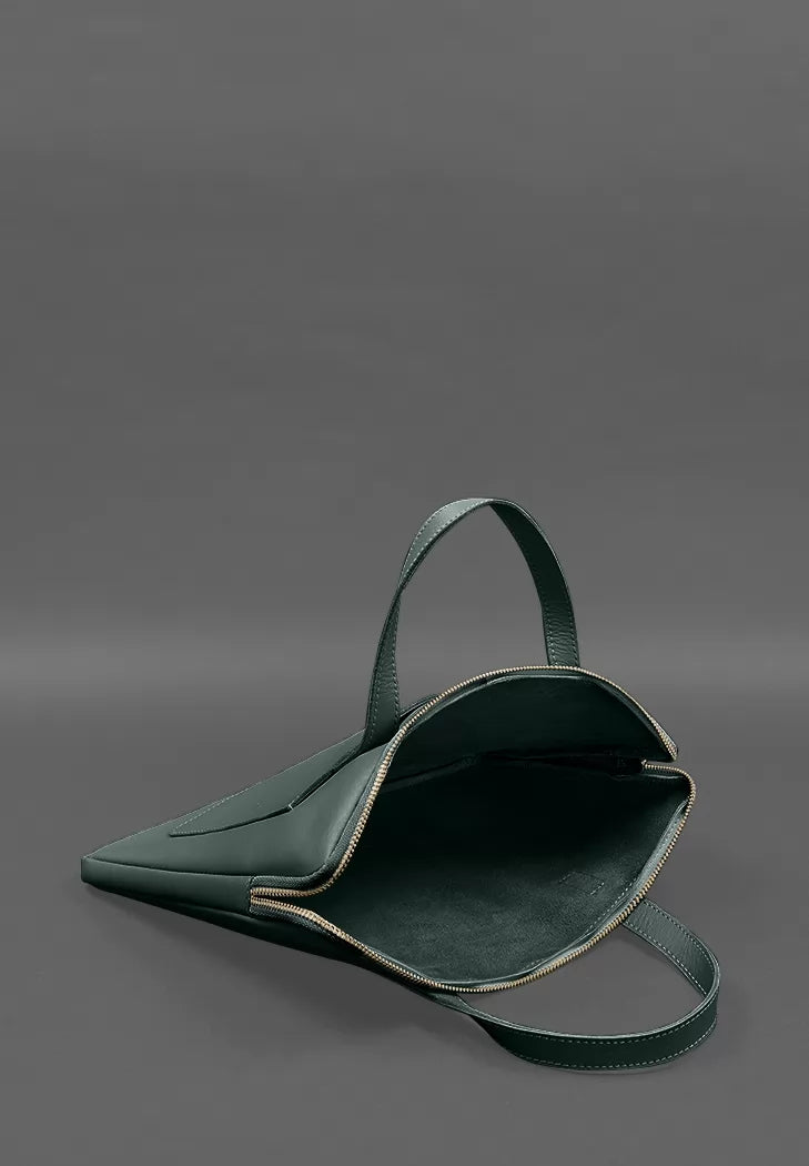 Leather case with handles for laptop 13 inch Green - BN-GC-4-malachite