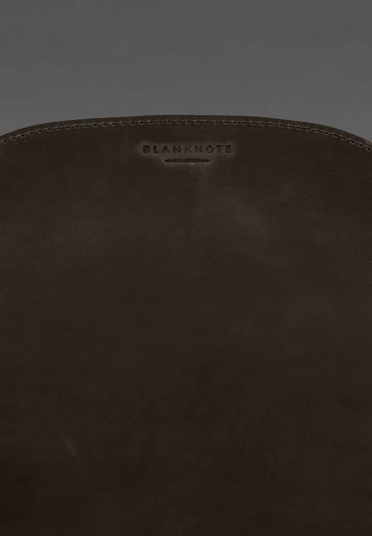 Mouse pad “Pear” made of genuine leather dark brown Crazy Horse - BN-MP2-o