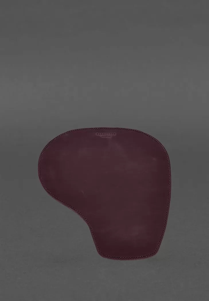 Mouse pad “Pear” made of genuine leather burgundy Crazy Horse - BN-MP2-vin-kr
