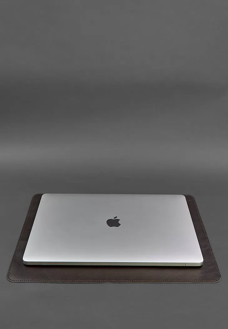 Genuine leather desk set 1.0 dark brown crust - BN-set-1-choko