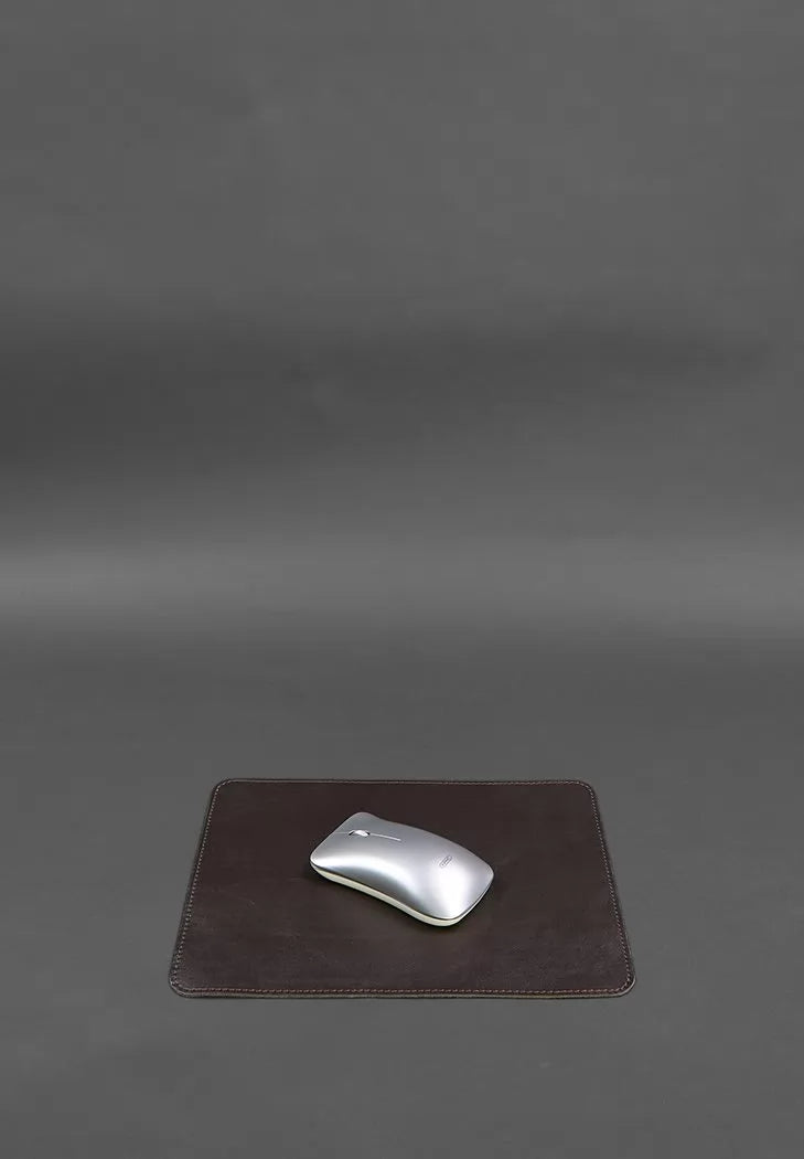 Mouse pad made of genuine leather 1.0 dark brown crust - BN-MP-choko