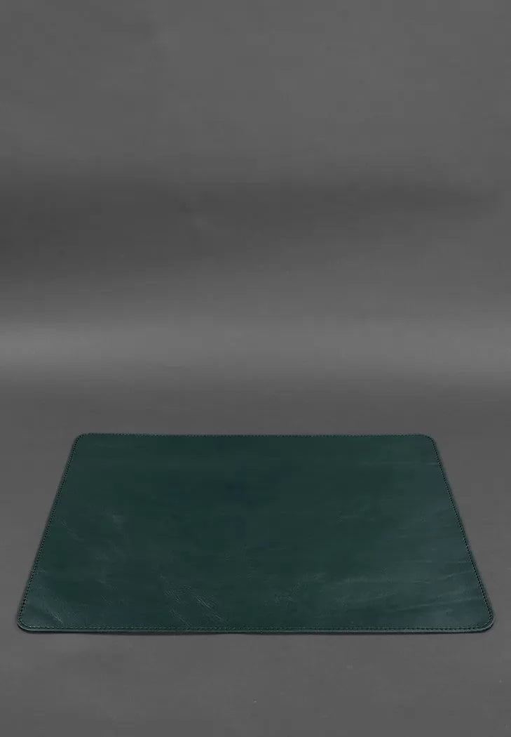 Table set made of genuine leather 1.0 green - BN-set-1-malachite