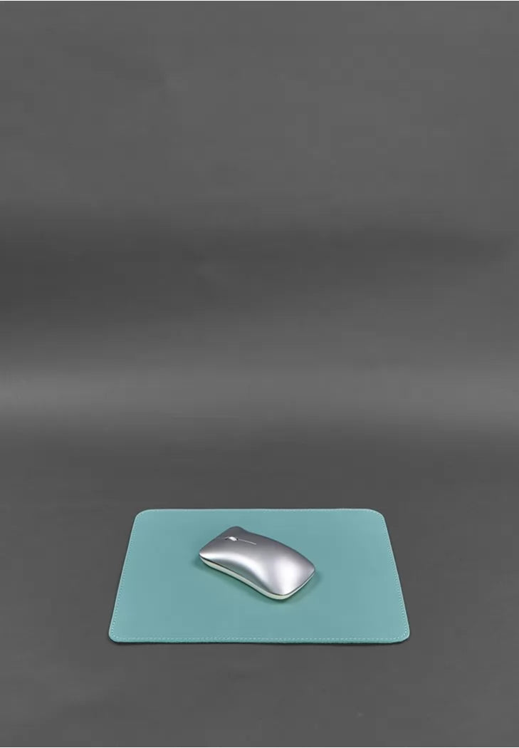 Genuine leather mouse pad 1.0 turquoise crust - BN-MP-tiffany