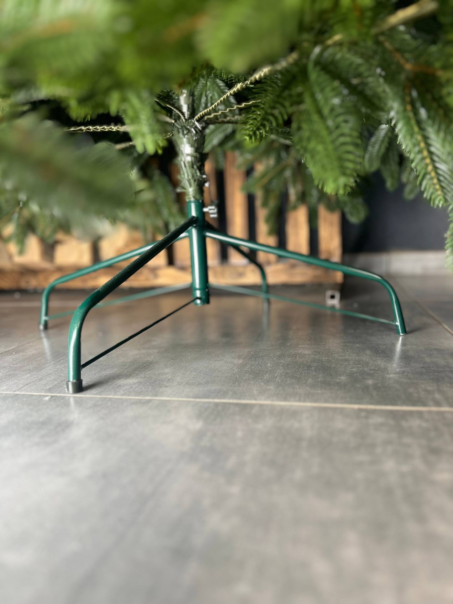 Royal green Christmas tree on a string - 2.1 m.