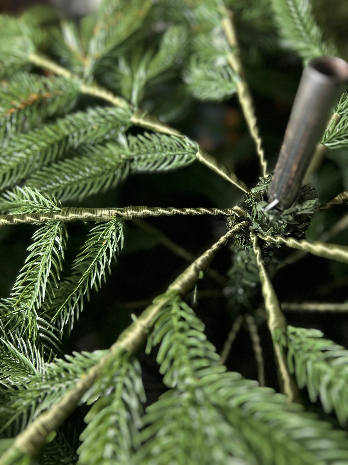 Royal green Christmas tree on a string - 2.1 m.