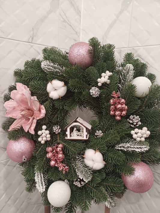 Rose Winter" Christmas Wreath