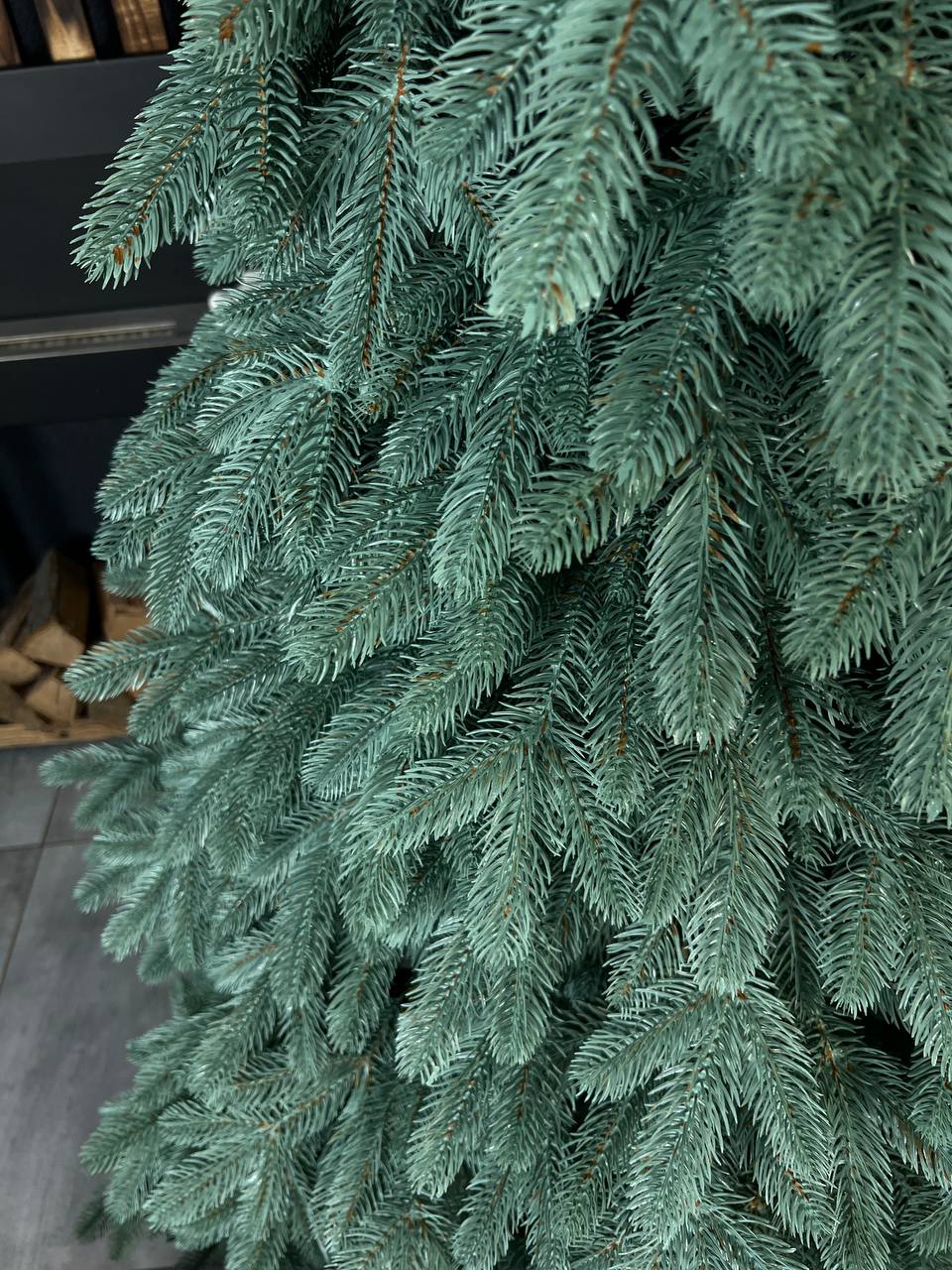 Royal blue Christmas tree on a string - 2.1 m.