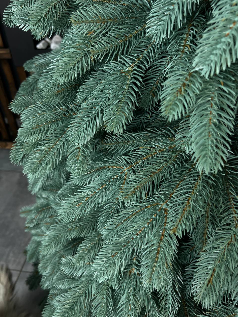 Royal blue Christmas tree on a string - 2.3 m.