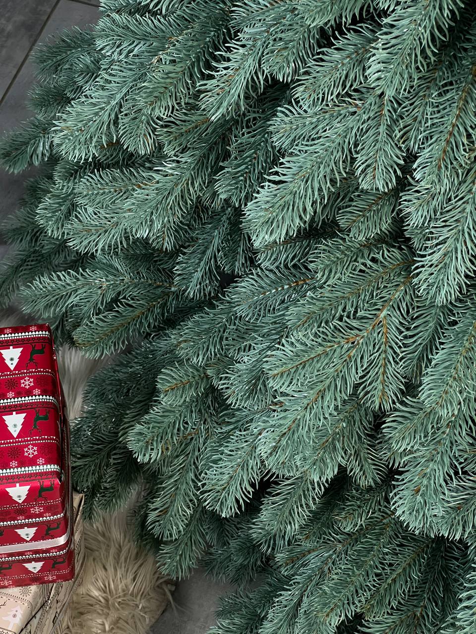 Triumph blue Christmas tree on a string - 2.3 m.