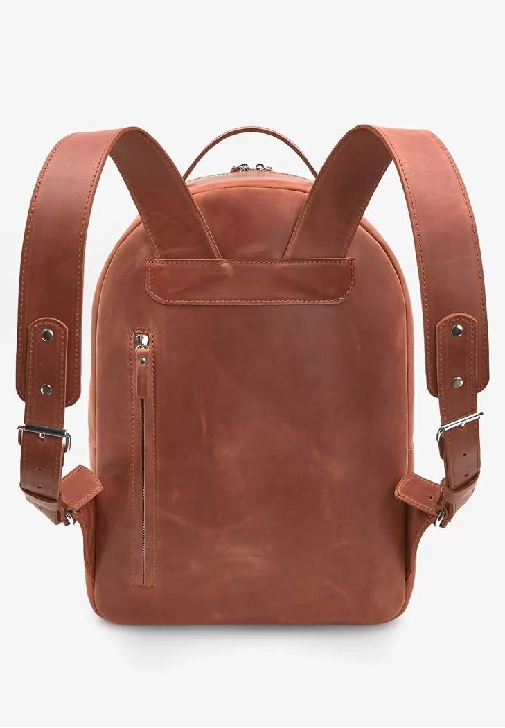 Groove L leather backpack light brown vintage - TW-Groove-L-kon-crz